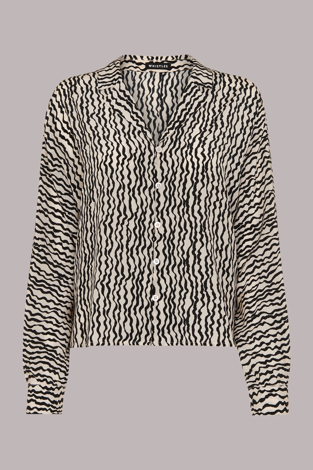 Wiggle Print Silk Shirt